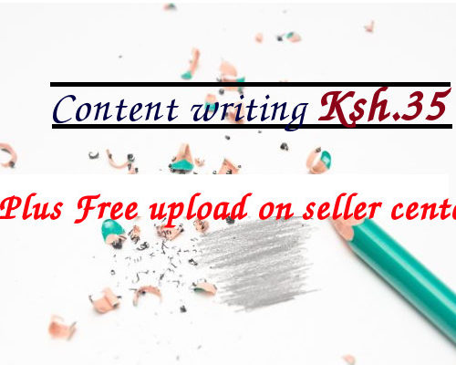 Content writting plus free product upload on seller center